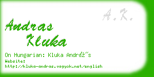 andras kluka business card